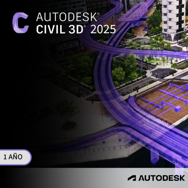 Autodesk Civil 3D 2025 – Software profesional para diseño de infraestructura y modelado BIM.