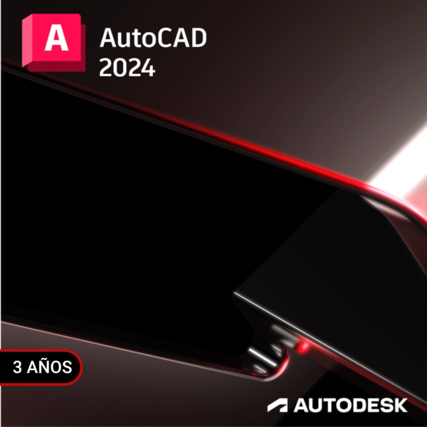 Autodesk AutoCAD 2024 – Software CAD profesional para diseño 2D y modelado 3D. Licencia de 3 años.