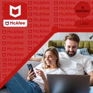 McAfee Total Protection 1 Año para 10 Dispositivos – Protección avanzada contra malware, virus, amenazas en línea y privacidad garantizada con VPN ilimitada.