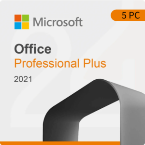 Microsoft Office Professional Plus 2021 – Licencia digital para 5 PCs.