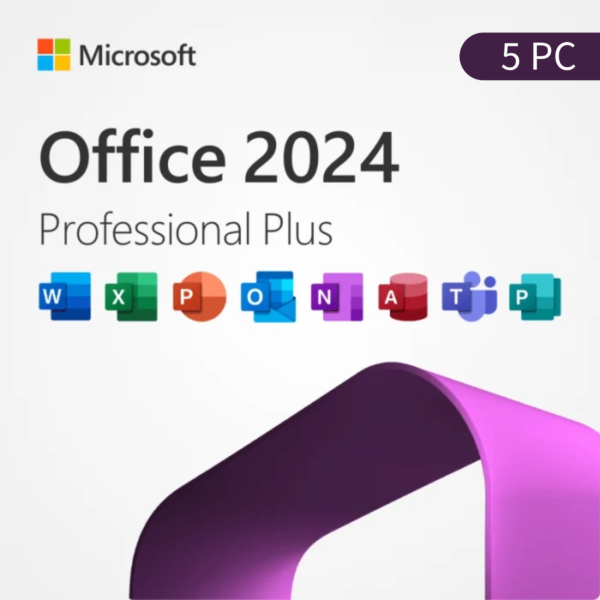 Microsoft Office Professional Plus 2024 – Licencia digital perpetua para 5 PC